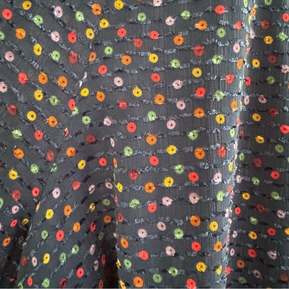 Women's Navy Polka Dot Blouse - Picture 9 of 14